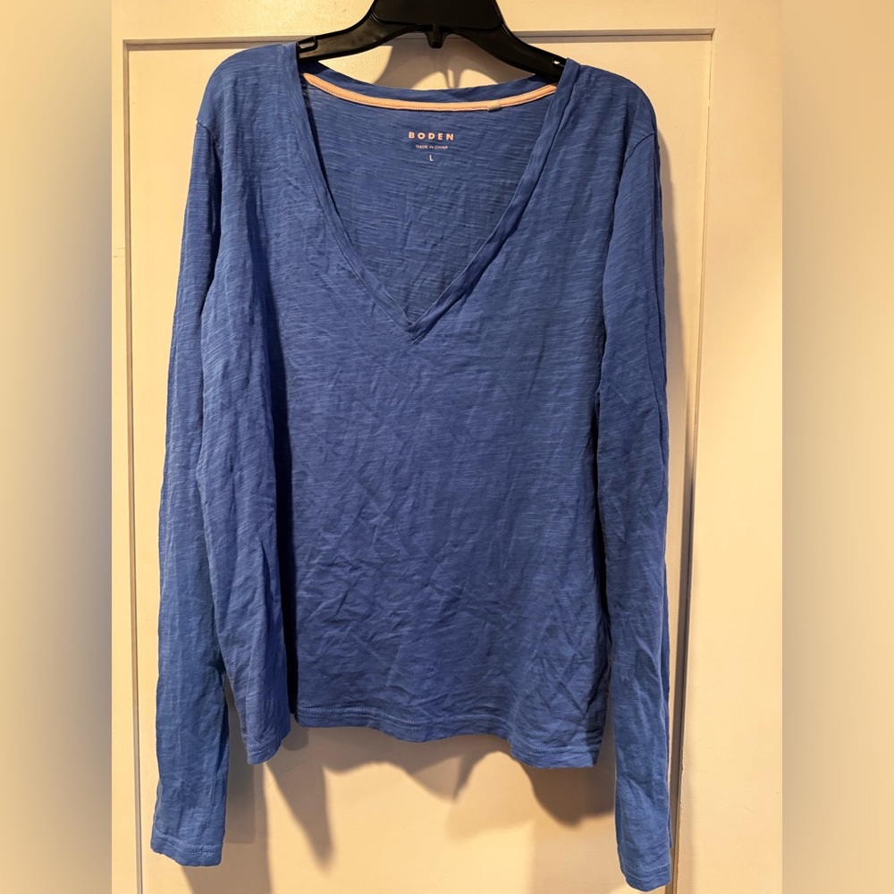 Boden  Long Sleeve Blue Tee size L